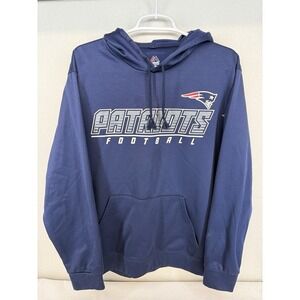 Majestic Men's Navy New England Patriots Performance Hoodie Sweatshirt Size L